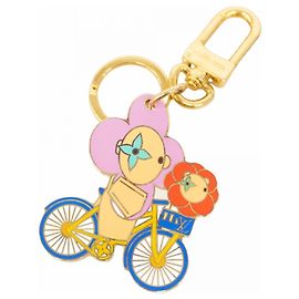 Portachiavi Vivienne Vero Louis Vuitton M00871 Rosa Blu D'oro