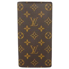 Portafoglio lungo Louis Vuitton Monogram Brazza Marrone