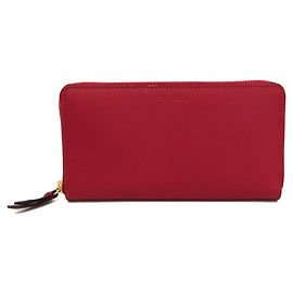 Portafoglio lungo da uomo in pelle di vitello Gucci Rosso