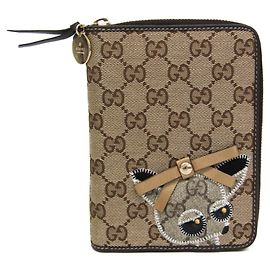 Copertina per agenda di dimensioni compatte Gucci Marrone Beige