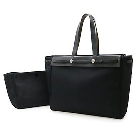 Hermès Hermes Herbag Cabas GM Tote Bag Black
