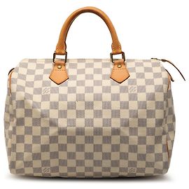 Louis Vuitton White Damier Azur Speedy 30 Blanc