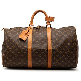 Louis Vuitton Marrom Monogram Keepall 50 Marrom
