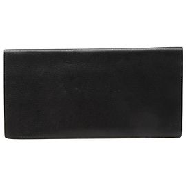 Porta-passaporte bimbi em couro preto Hermès Preto