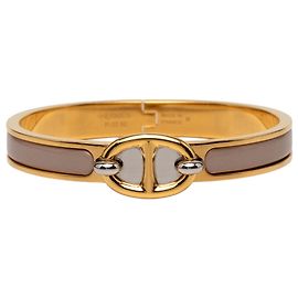 Bracciale Hermès Brown Mini Enamel Clic Chaine d Ancre PM Marrone Altro