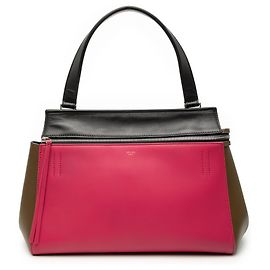 Céline Celine Pink Medium Tricolor Leather Edge Handbag Pink Other