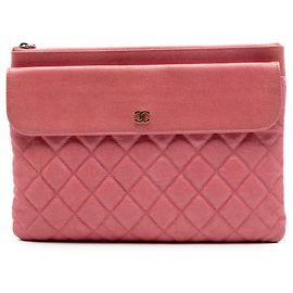 Chanel Kosmetiktasche Pink Medium Iridescent gestepptes Caviar Pink