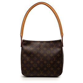 Louis Vuitton Marrom Monogram Looping MM Marrom