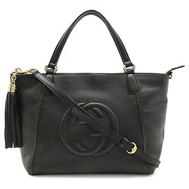 Sac cabas Soho Interlocking G Gucci Noir