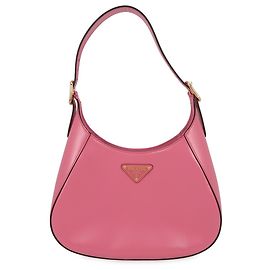 Bolsa Cleo Prada em couro de bezerro rosa Rosa
