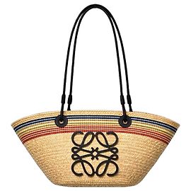 Loewe Bolsa de Cesta Anagram de palha Multicor Bege