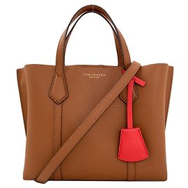 Bolsa de couro 2 em 1 Tory Burch Perry Marrom