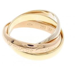 Cartier Trinity Ring White Gold Pink Gold and Yellow Gold Pink White Yellow