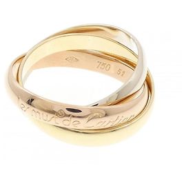 Cartier Trinity Ring Weißgold Roségold und Gelbgold Pink Weiß Gelb