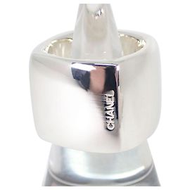 Anello largo quadrato Chanel 925 Argento