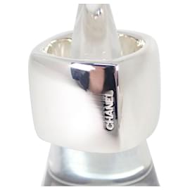 Chanel 925 Eckiger Breiter Ring Silber