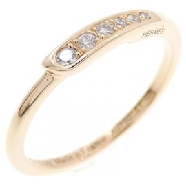 Hermès Hermes Pink Gold Diamond Ring Golden