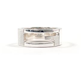 GUCCI Branded Cutout G Ring Silvery