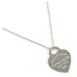 Tiffany & Co Tiffany Heart Tag Return to Silver Necklace Silvery
