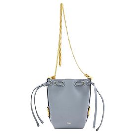 Bolsa de Alça de Corrente Chloé Marcie Azul claro