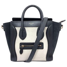 Céline Borsa Celine Luggage Nano 2-Way Nero Bianco