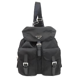 Prada Black Nylon Backpack Black