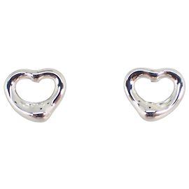 Tiffany & Co. 925 Heart Stud Earrings Silvery