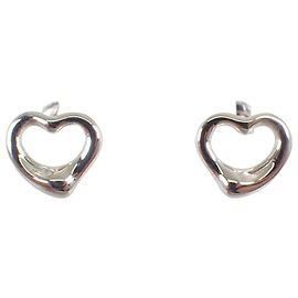 Tiffany & Co. 925 Heart Stud Earrings Silvery
