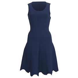 Mini vestido Alaïa com bainha ondulada em viscose azul-marinho Azul Azul marinho