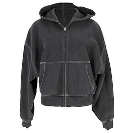 Moletom com capuz Acne Studios com logotipo bordado em algodão cinza Cinza