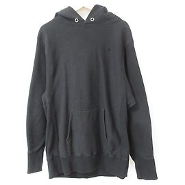 Autre Marque ATON GARMENT DYE URAKE Hoodie Schwarz