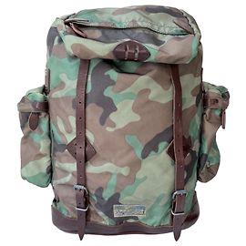 Ralph Lauren Camouflage Nylon and Leather Backpack Brown Other Green