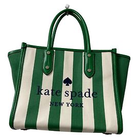 Bolso Tote 2way Ella Even Stripe Jacquard kate spade Blanco Verde Azul marino