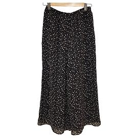 Calça larga fluida de chiffon estampado Theory B GZ Chiffon PULL ON Marrom