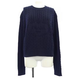 Prada Strickoberteil Blau Marineblau