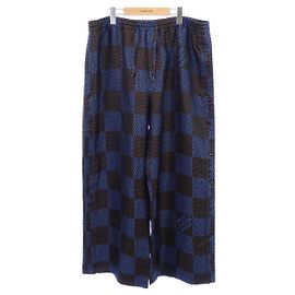 Louis Vuitton Damier Silk Pants Brown Black Blue