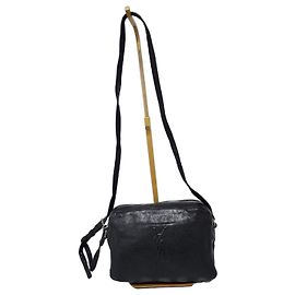 Yves Saint Laurent Saint Laurent Lou Small Camera Bag in Black Lambskin Black