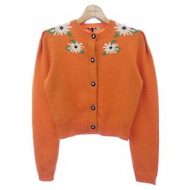 Wollstrickjacke Miu Miu MMC056 1PIM Orange