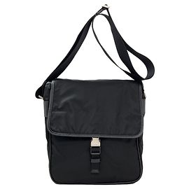 Prada Black Nylon Shoulder Bag Black