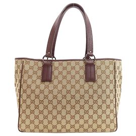 Gucci GG Pattern Tote Bag Brown