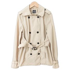 Armani Exchange Short Trench Coat Beige