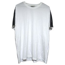 Givenchy Kurzarm-T-Shirt mit Tape-Details Schwarz Weiß