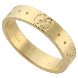 Anillo Interlocking G Icon de Gucci Dorado
