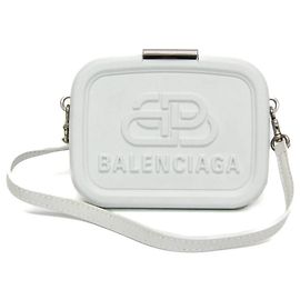 Bolso Lunch Box Balenciaga Logo de plástico Mini Blanco