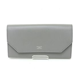 BALENCIAGA Envelope Long Wallet Card Holder Brown Light blue