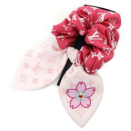 Scrunchie in seta rosa Louis Vuitton Rosa
