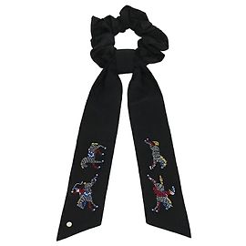 Hermès Scrunchie Hermes Night Parade Clou de Selle Nero Multicolore