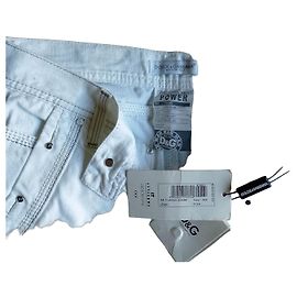 Dolce & Gabbana Power Jeans Brancos Perna Reta Branco