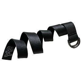 Y3 Y-3 Ledergürtel Schwarz Schwarz