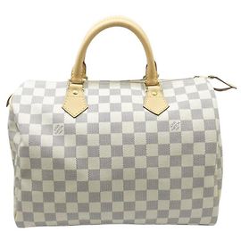 Bolsa Louis Vuitton Damier Azur Speedy 30 Branco